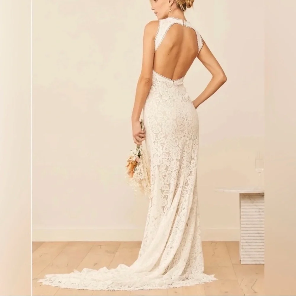 Lulus Elegant Lace Backless Dress - Picture 3 of 7